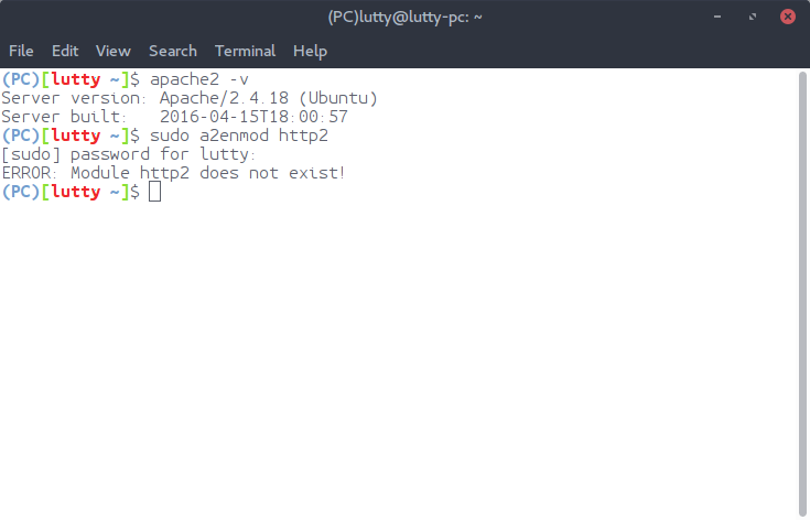 Ubuntu enable http/2